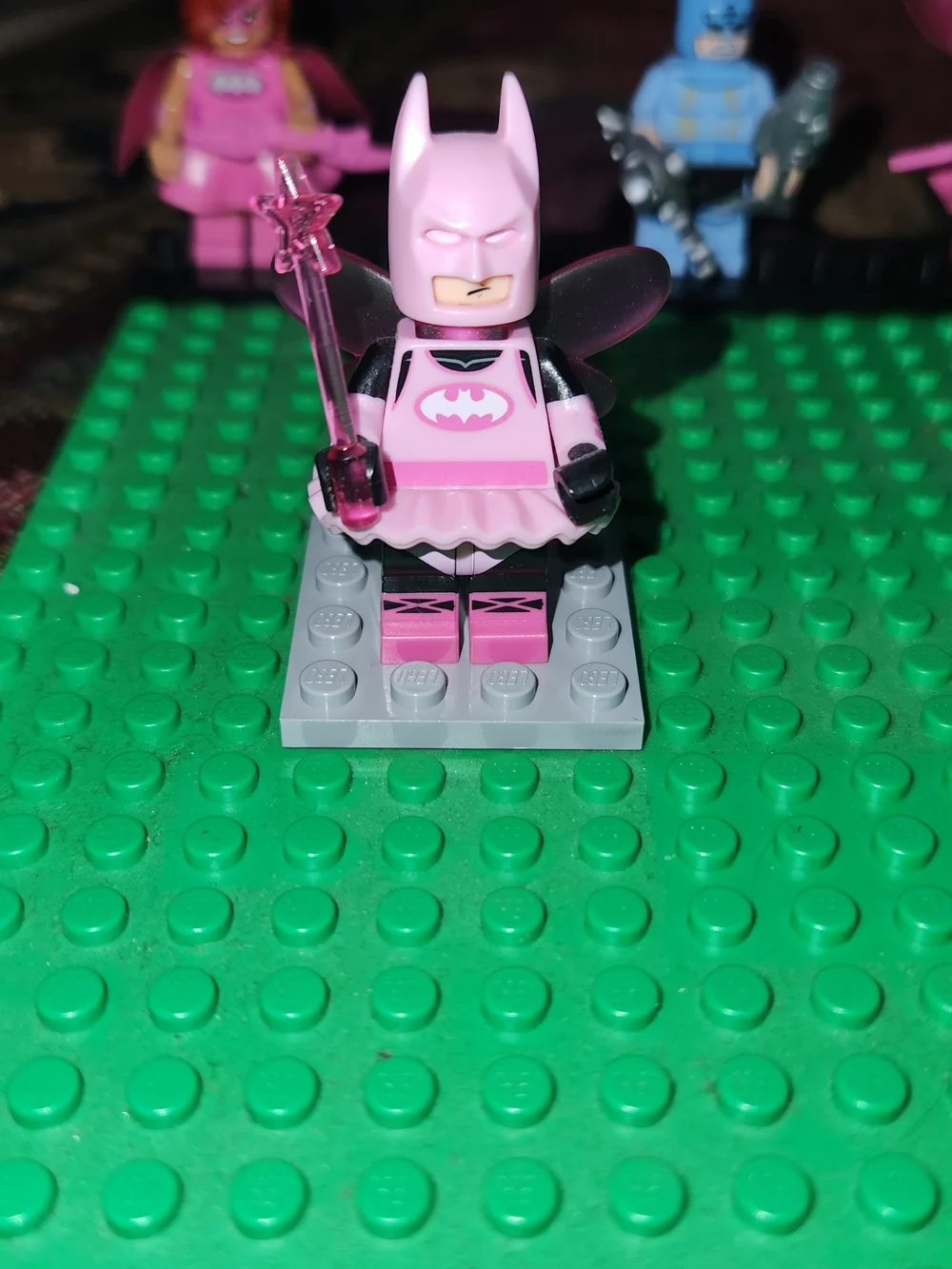 Lego Pink Batgirl Fairy Minifigure with Wand and Wings